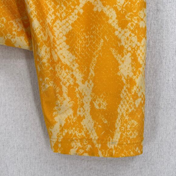 CARBON38 High Rise 7/8 Leggings Womens Medium Kumquat Yellow Snake Python - Picture 13 of 16